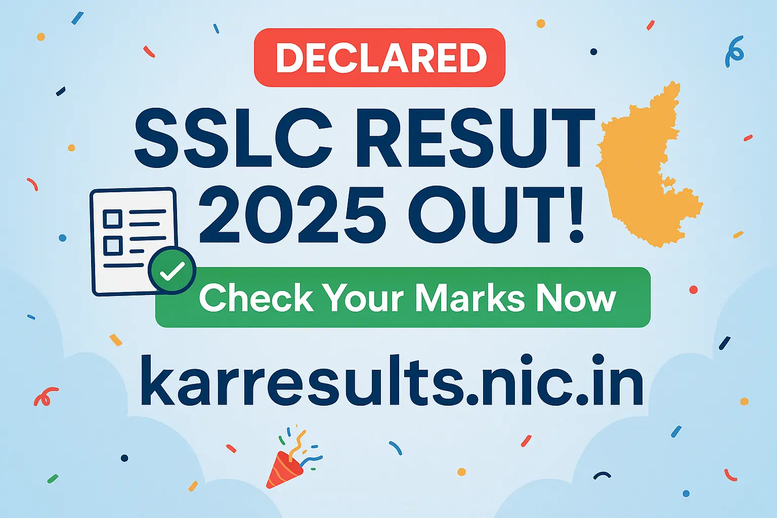 SSLC Karnataka Result 2025 Out Now – Check Marks @ karresults.nic.in